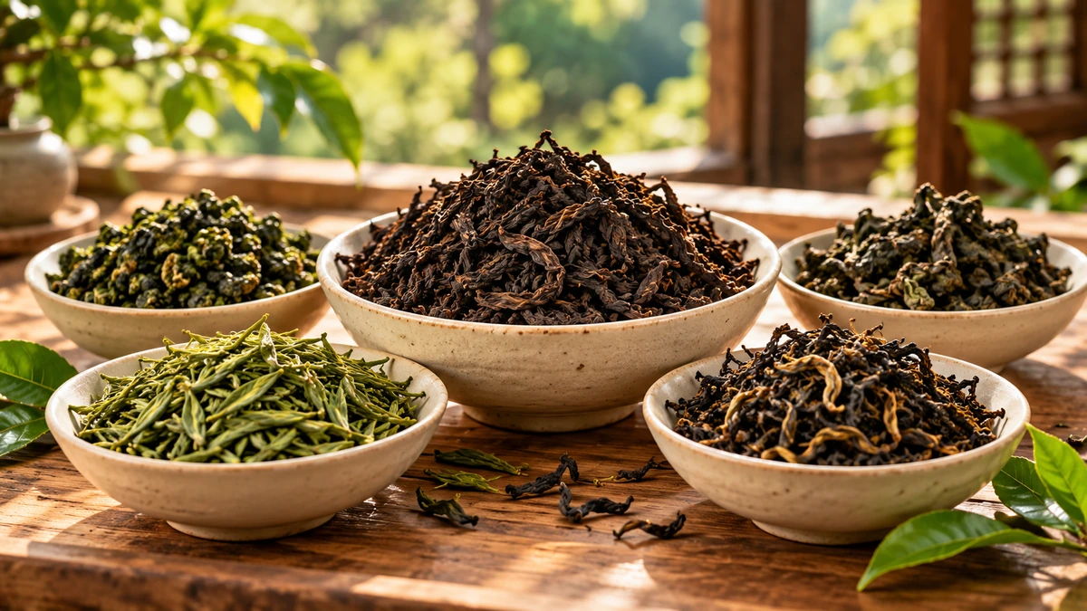 Loose-leaf tea selection