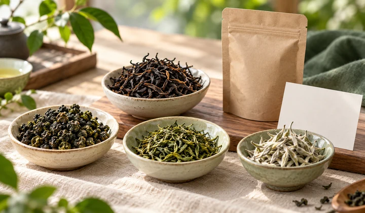 Tea types and specification samples